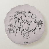 ドゥードル メリー アンド マリード ラウンドクッション (裏面)