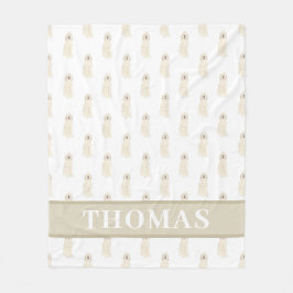 ドゥードル III (クリームホワイト) フリースブランケット