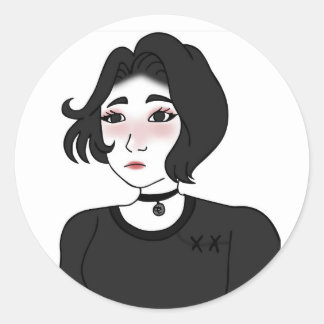 ドゥーマー女の子ウォージャックのステッカー ラウンドシール