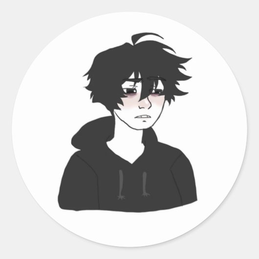 ドゥーマー男の子ウォージャックのステッカー ラウンドシール (正面)