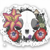 ドゥームと開花猫スカル シール (正面)