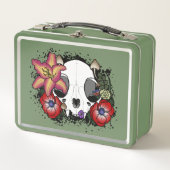 ドゥームと開花猫スカル メタルランチボックス (正面)