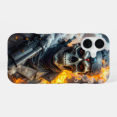 ドゥームの頭蓋骨 iPhone 16ケース (裏面横)