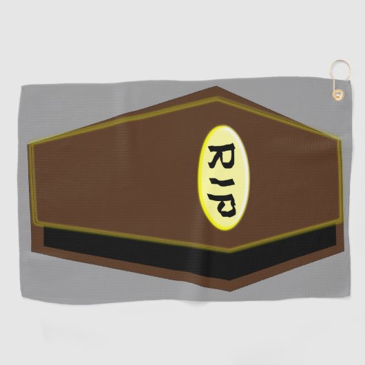 ドゥームゴルフタオルのハロウィーン棺をRIP ゴルフタオル (横)