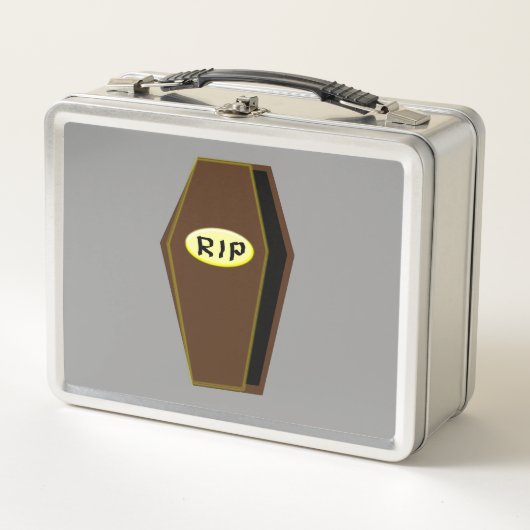ドゥームメタルランチボックスのRIPハロウィーン棺 メタルランチボックス (正面)
