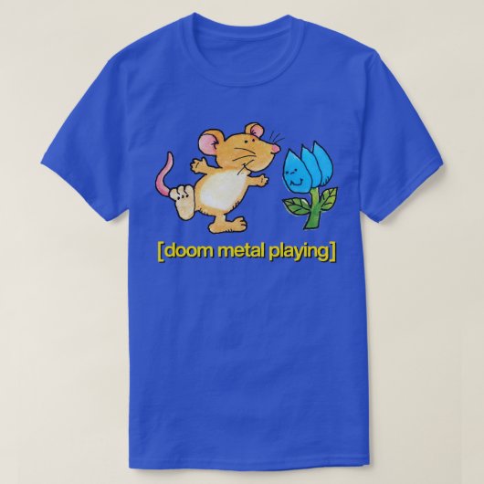 ドゥームメタル遊の可愛い踊りマウスデザイン Tシャツ (デザイン正面)