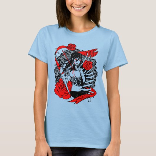 ドゥーム！雑誌「バラ」バーンアウトTシャツ Tシャツ (正面)