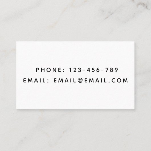 ドゥーラ出産コーチ助産師 フローラルカリグラフィー ホワイト 名刺 (裏面)