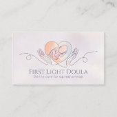 ドゥーラ - バースコーチ - ラインアートと水彩 名刺 (正面)