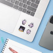 ドゥーリン 原神 4枚セット ステッカーシート シール (ノートパソコンとiPhone)
