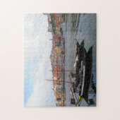 ドゥーロ川のボート – ポルト，ポルトガル ジグソーパズル (縦)