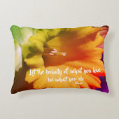 ドゥ好きなことをするダッフォディルル感動的ミ引用文 アクセントクッション (正面)