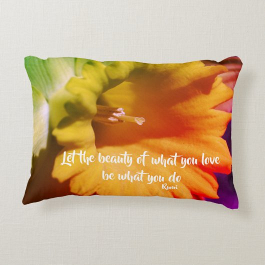 ドゥ好きなことをするダッフォディルル感動的ミ引用文 アクセントクッション (裏面)