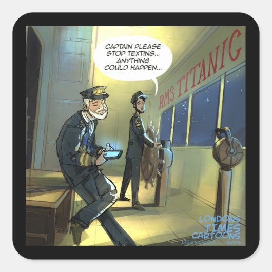 ドゥ文字とタイタおもしろいニック スクエアシール (正面)