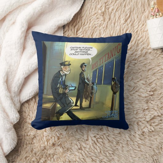 ドゥ文字とタイタニックおもしろい装飾用クッション クッション (ブランケット)