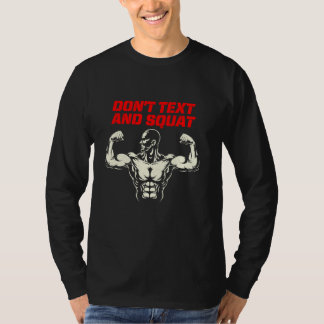 ドゥ文字&スクワットフィットネストレーニングジム Tシャツ