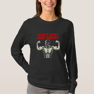 ドゥ文字&スクワットフィットネストレーニングジム Tシャツ