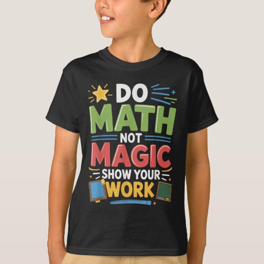 ドゥ算数魔法演算先生新学期関数 Tシャツ (正面)