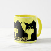 ドゥ・ド・与え・マアドバイス・ブラック・キャット・イエロー・マグ マグカップ (正面右)