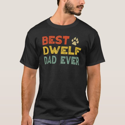 ドウェルフの猫のパパ 猫の飼い主 ブリーダー 子猫 Tシャツ (正面)