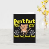 ドウファートジムおもしろいフィットネスキャットトレーニングウエイトリフ カード (黄色い花)