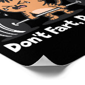 ドウファートジムおもしろいフィットネスキャットトレーニングウエイトリフ ポスター (角)