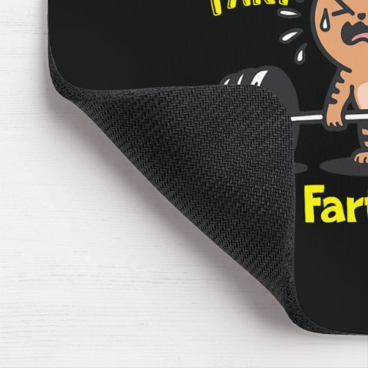 ドウファートジムおもしろいフィットネスキャットトレーニングウエイトリフ マウスパッド (コーナー)