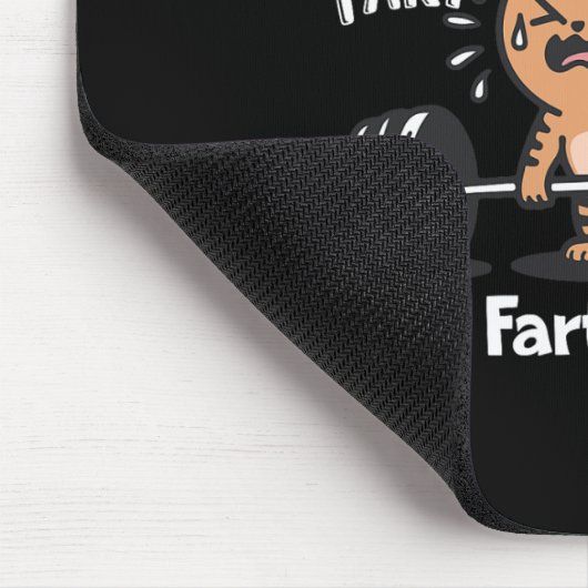 ドウファートジムおもしろいフィットネスキャットトレーニングウエイトリフ マウスパッド (コーナー)