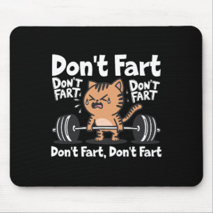 ドウファートジムおもしろいフィットネスキャットトレーニングウエイトリフ マウスパッド