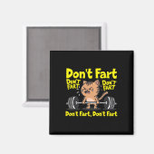 ドウファートジムおもしろいフィットネスキャットトレーニングウエイトリフ マグネット (正面/裏面)