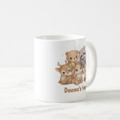 ドウマのヒーロー かわいい水彩画の森の動物たち コーヒーマグカップ (正面右)