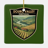 ドウロバレーポルトガルトラベルアートヴィンテージ セラミックオーナメント (裏面)