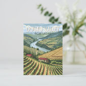 ドウロバレーポルトガルトラベルアートヴィンテージ ポストカード (スタンド正面)