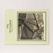 ドウロ川にポルト橋、ポルトガル、セピア ジグソーパズル (横)