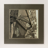 ドウロ川にポルト橋、ポルトガル、セピア ジグソーパズル (横)