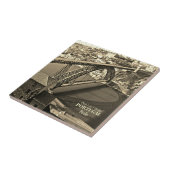 ドウロ川にポルト橋、ポルトガル、セピア タイル (側面)