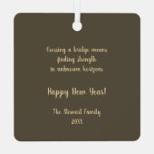 ドウロ川にポルト橋、ポルトガル、セピア メタルオーナメント (裏面)