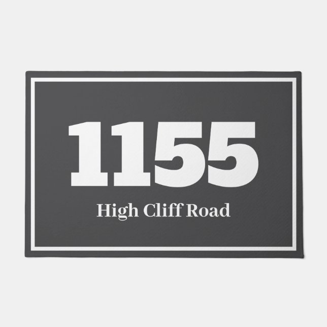 ドオーマハウスフラットアパートメントアールワークプレイスグレー ドアマット (正面)