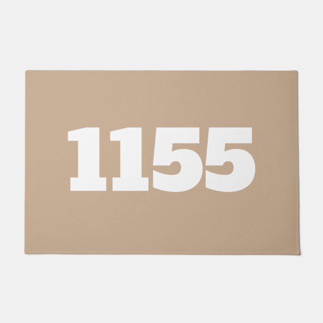 ドオーマハウスフラットアパートメントアールワークプレイスベージュ ドアマット (正面)