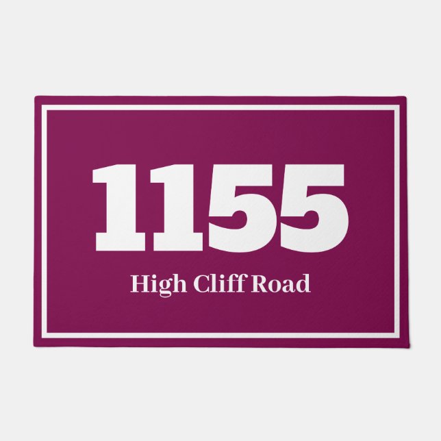 ドオーマハウスフラットアパートメントアールワークプレイスワイン ドアマット (正面)