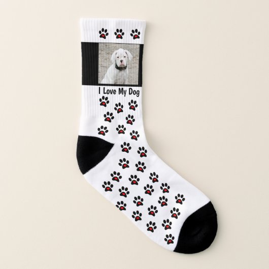ドカスタムッグの写真の靴下 – 愛犬 ソックス (左内側)