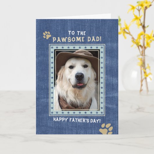 ドカスタムッグ写真の父のデイカード- fdudgbc カード (黄色い花)