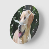 ドカスタムッグ写真アクリル時計 ラウンド壁時計 (傾斜)