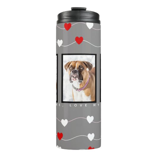 ドカスタムッグ写真パーソナライズされた犬 タンブラー (正面)