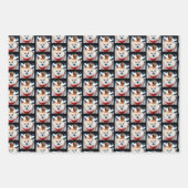 ドカスタムッグ写真ポメラニア犬 ラッピングペーパーシート (正面3)