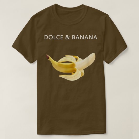 ドカッコいいルチェとバナナの果物愛好家 Tシャツ (デザイン正面)