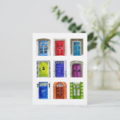 ドカラフルアイラストレーションはがき ポストカード (スタンド正面)