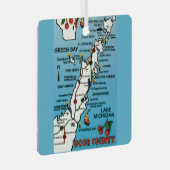 ドカラフルアカウンティウィスコンシン メタルオーナメント (正面右)