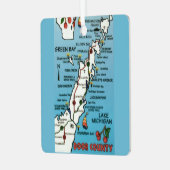 ドカラフルアカウンティウィスコンシン メタルオーナメント (正面左)