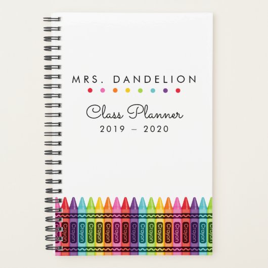 ドカラフルットエレメンタル先生空白の教室 プランナー手帳 (正面)